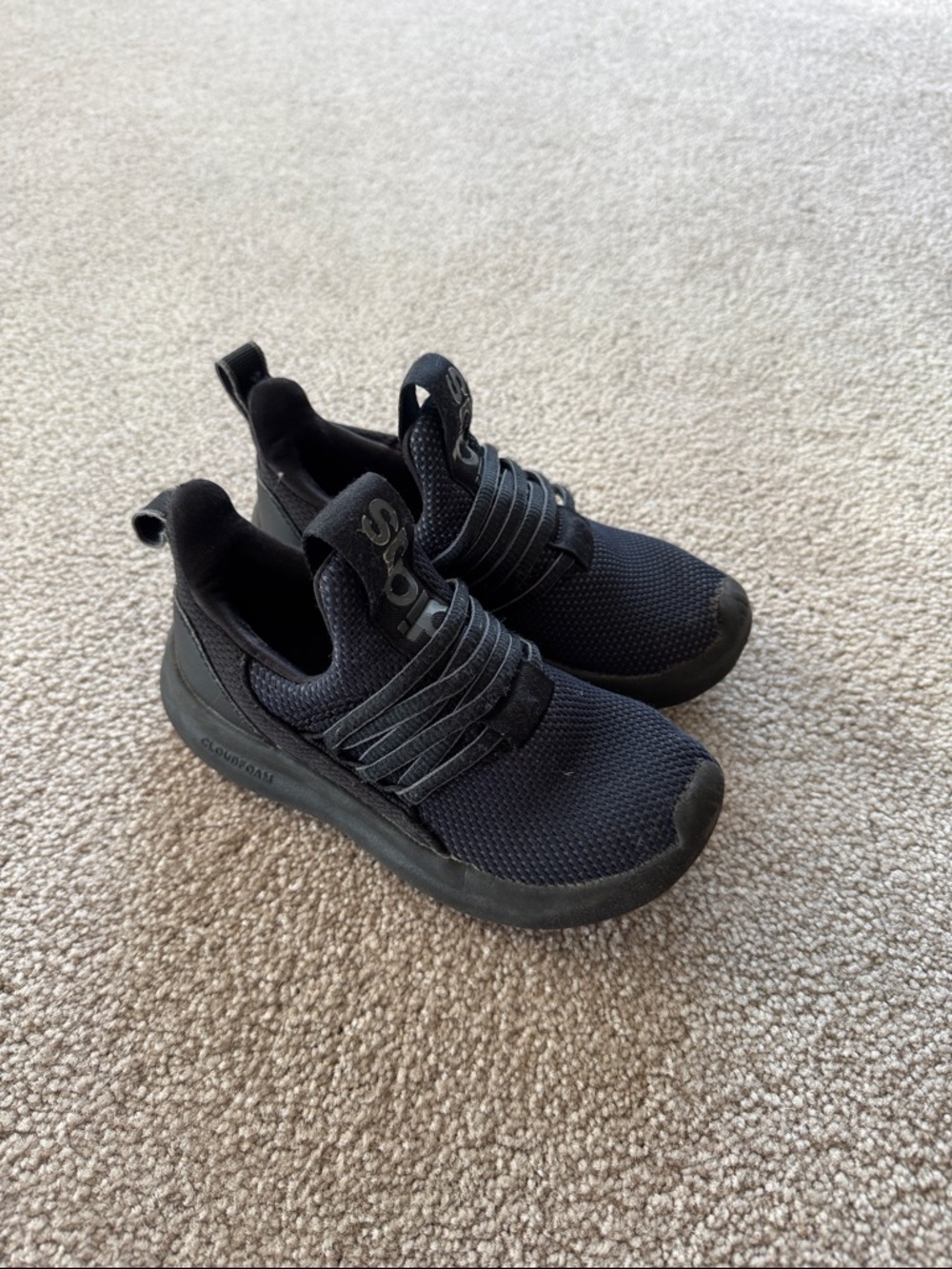 adidas Kids Black Slip-On Knit Sneakers